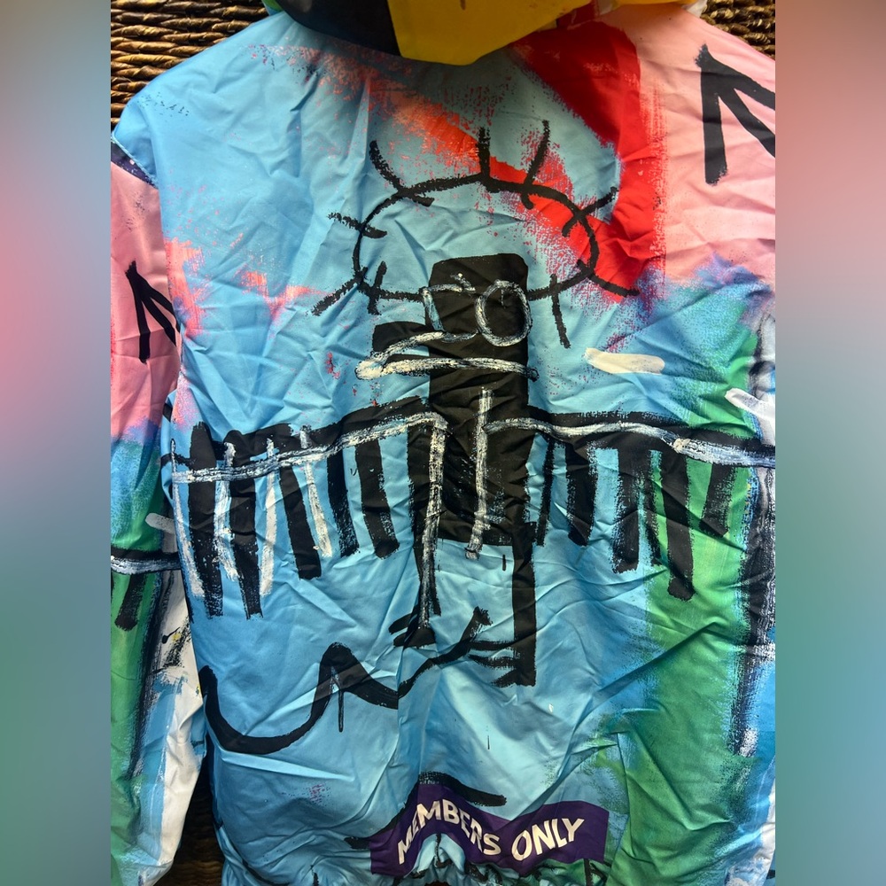 Members Only Jacket,Jean-Michel Basquiat, Medium, Full‎ Zip - Picture 4 of 8